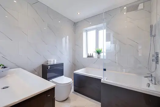 A modern, top-of-the-range bathroom.