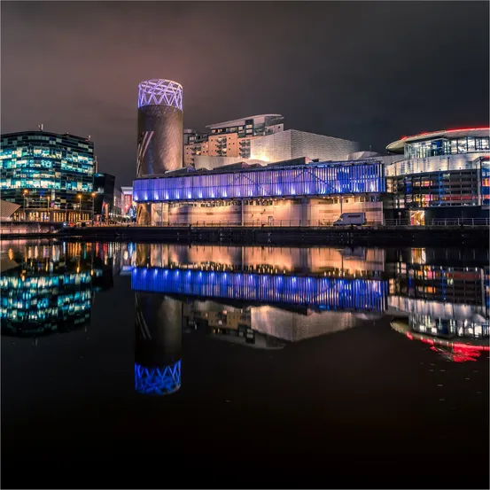 Manchester at night